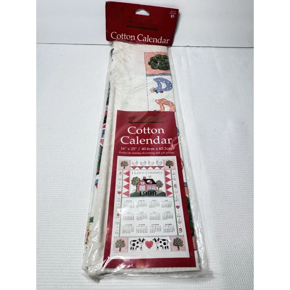 NOS 90s Linen Calendar 1999 16